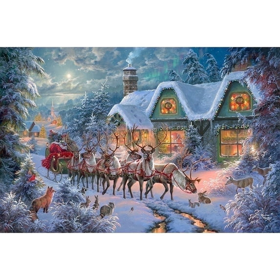 Ledgebay Paint by Number Kit for Adults, Unframed (Christmas Magic)