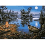 Ledgebay Paint by Number Kit for Adults, Unframed (Moonlight Bay)