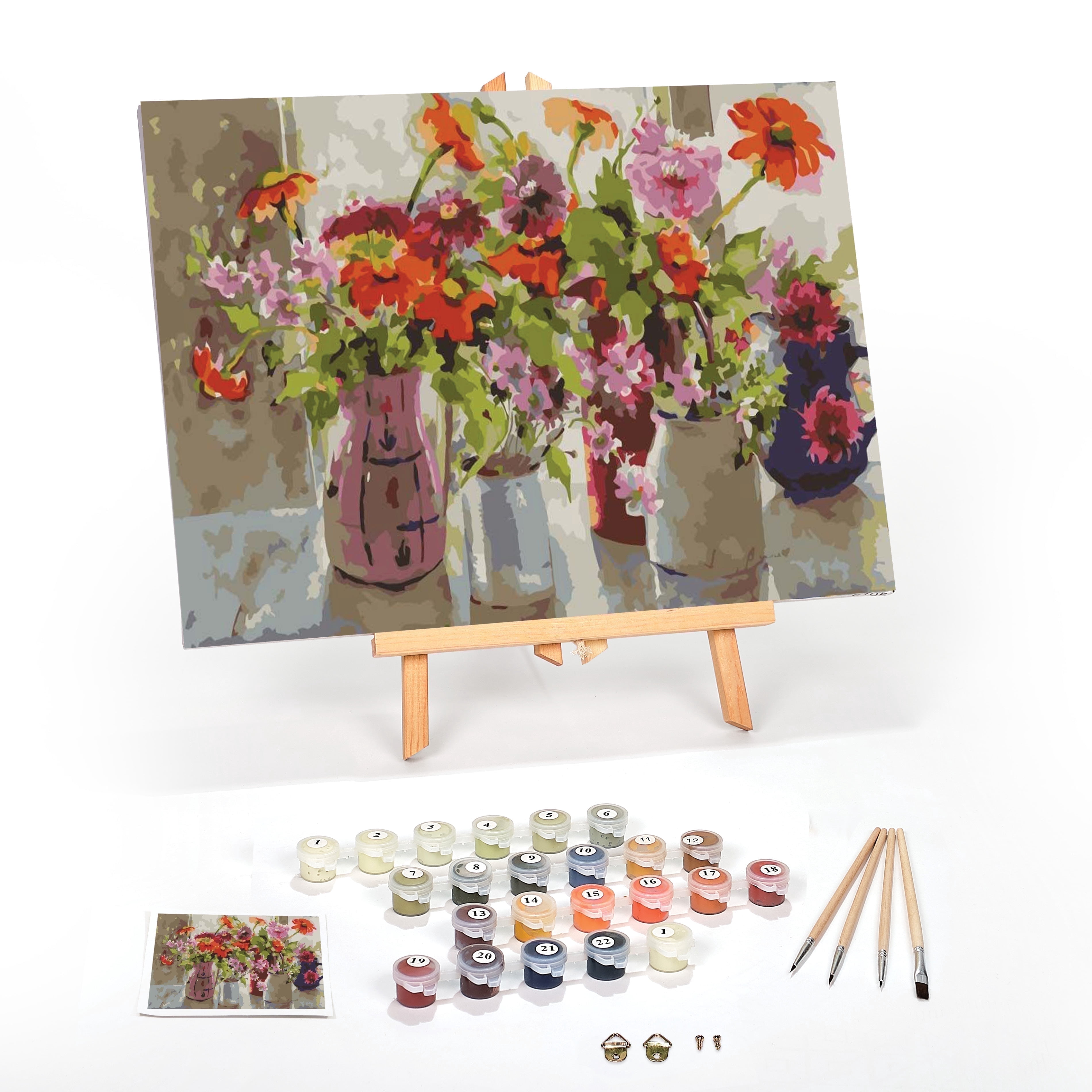 Ledgebay Paint by Numbers for Adults: Pre-Framed DIY Kit - Complete ...