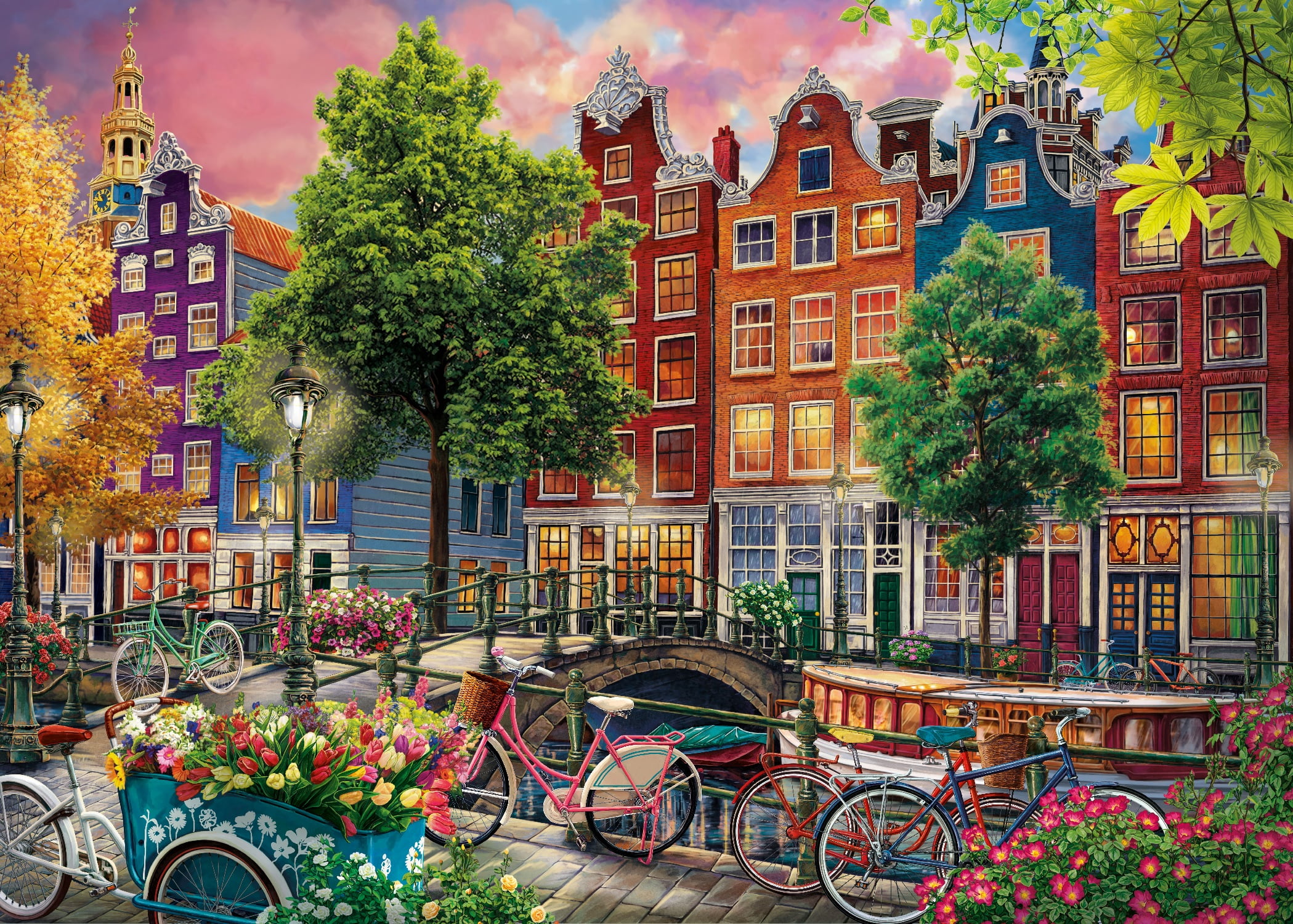 Ledgebay Paint By Numbers Kit For Adults (Beautiful Sunset In Amsterdam ...