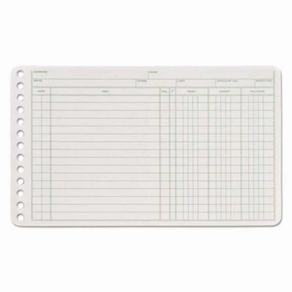 Ledger Binder Refill Sheets, 6-Ring - Green & White