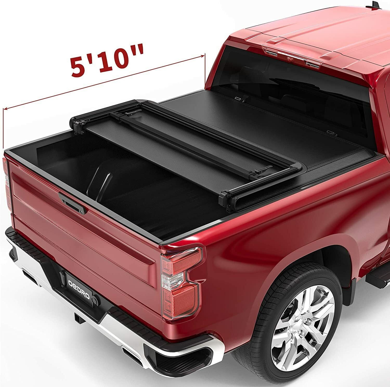 RVNI 3 Fold Truck Bed Soft Tonneau Cover for 2019-2023 2024 2025 Silverado/GMC Sierra 1500 5.8 Feet Bed