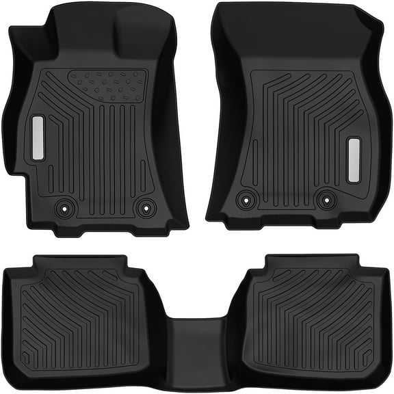 RVNI 3 Piece Automotive TPE Rubber Floor Mats for 2015-2019 Subaru Outback & Legacy Full Set Liners All-Weather