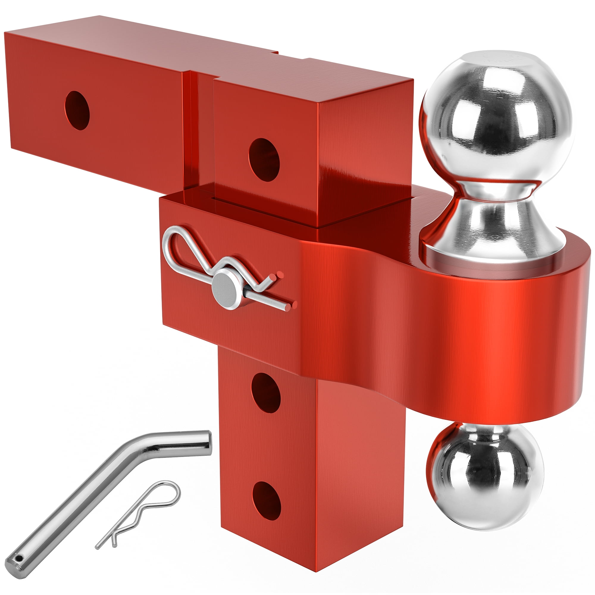 Ledkingdomus Adjustable Trailer Hitch, Fits 2.5'' Receiver, 6'' Drop