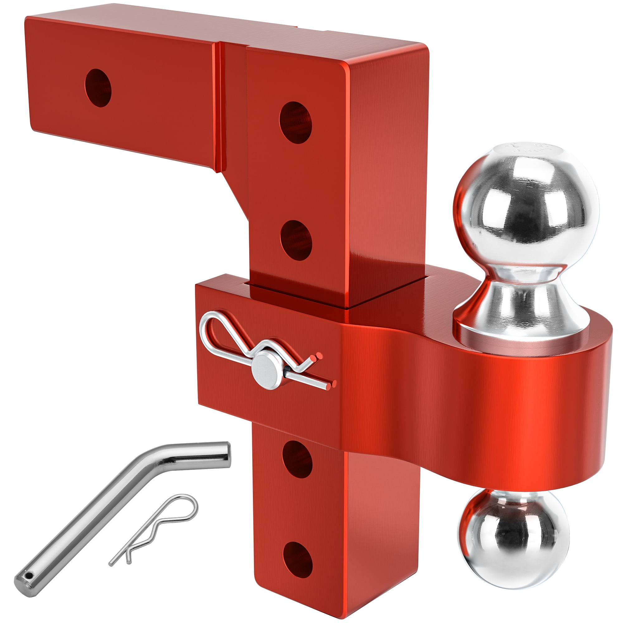 Ledkingdomus Adjustable Trailer Hitch, Fits 2.5'' Receiver, 8'' Drop