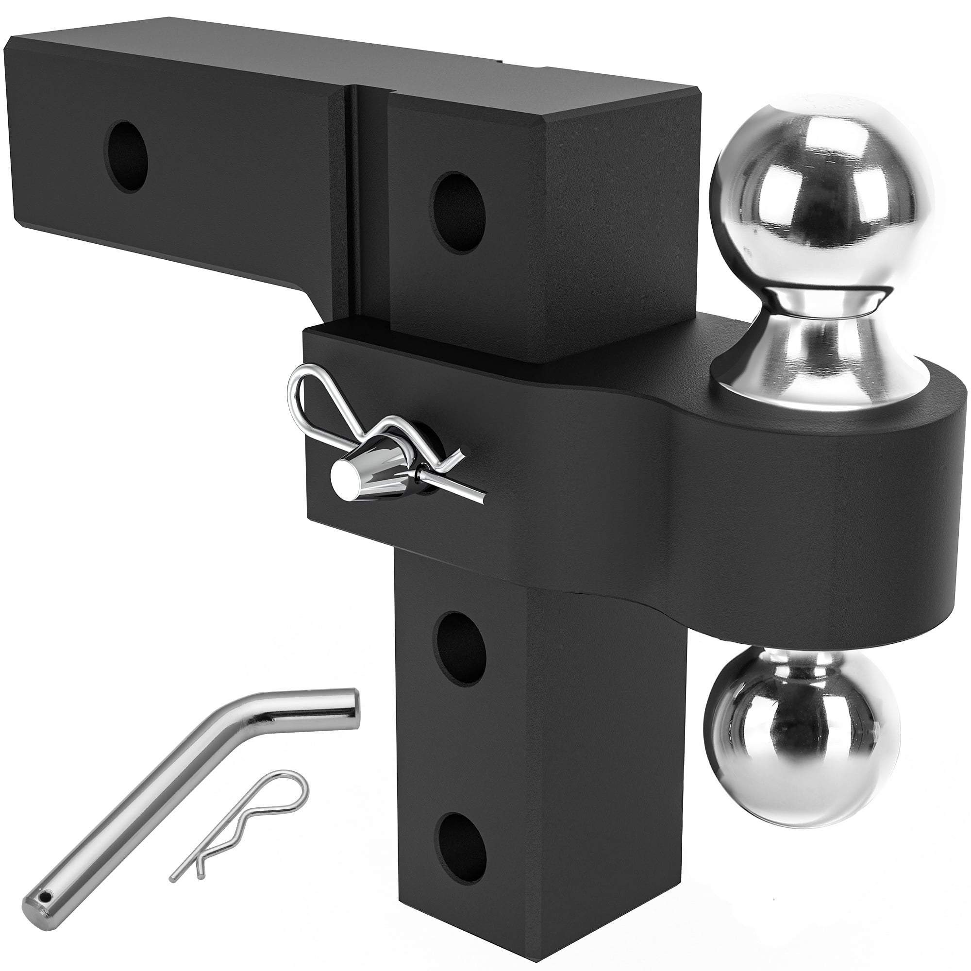 Ledkingdomus Adjustable Trailer Hitch, Fits 2'' Receiver, 6'' Drop