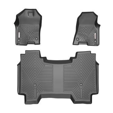 EWAY All-Weather TPE Floor Mats For 2019-2024 Ram 2500/3500 Crew Cab - Front & Rear (3-Piece Set)