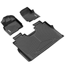 Ledkingdomus All-Weather TPE Rubber Front and Rear 3-Piece for 2015-2023 2024 Ford F150 Super Crew Cab Floor Mats Set