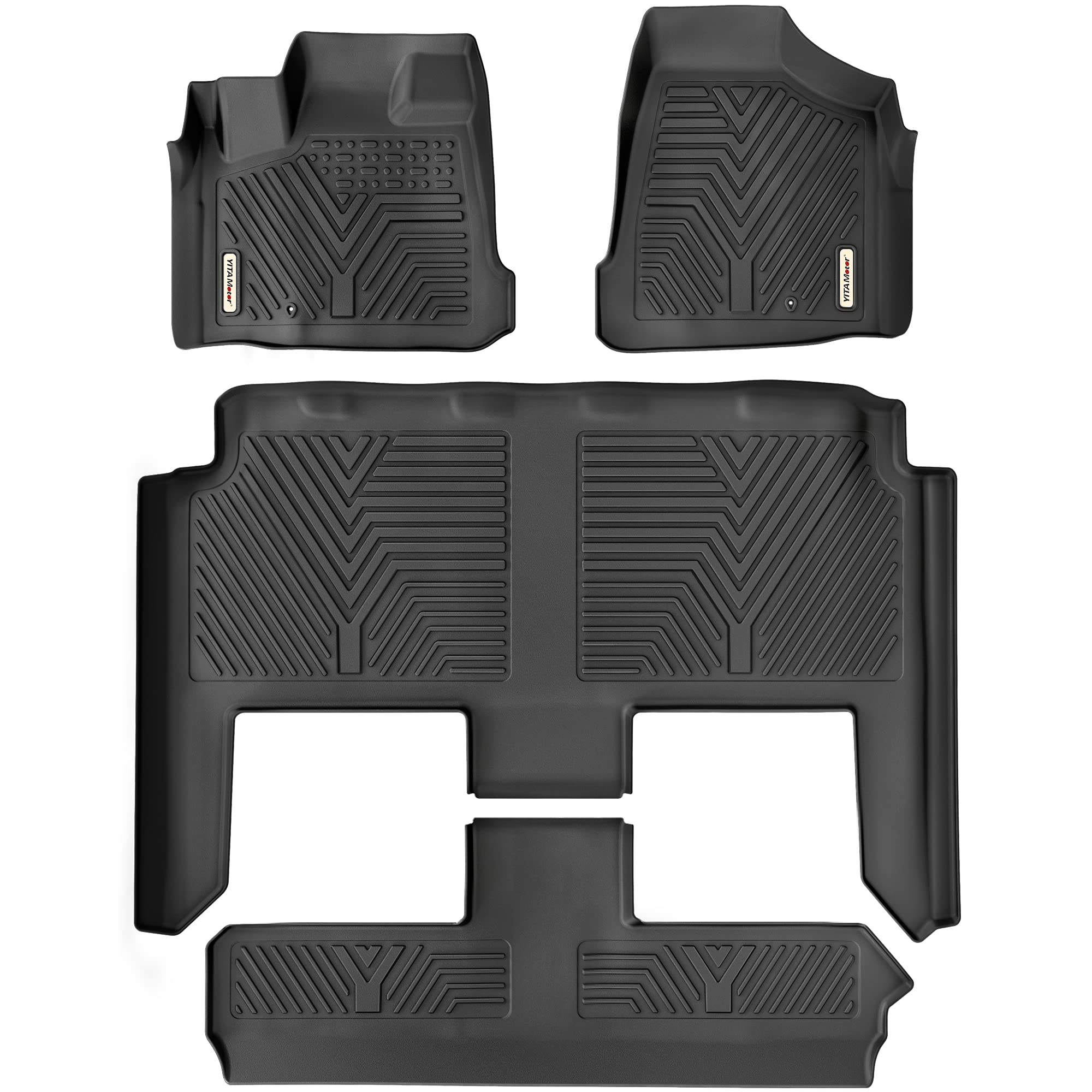 Smartliner SA0043B0044P Custom Fit 3 Row Floor Mats Liner Set with