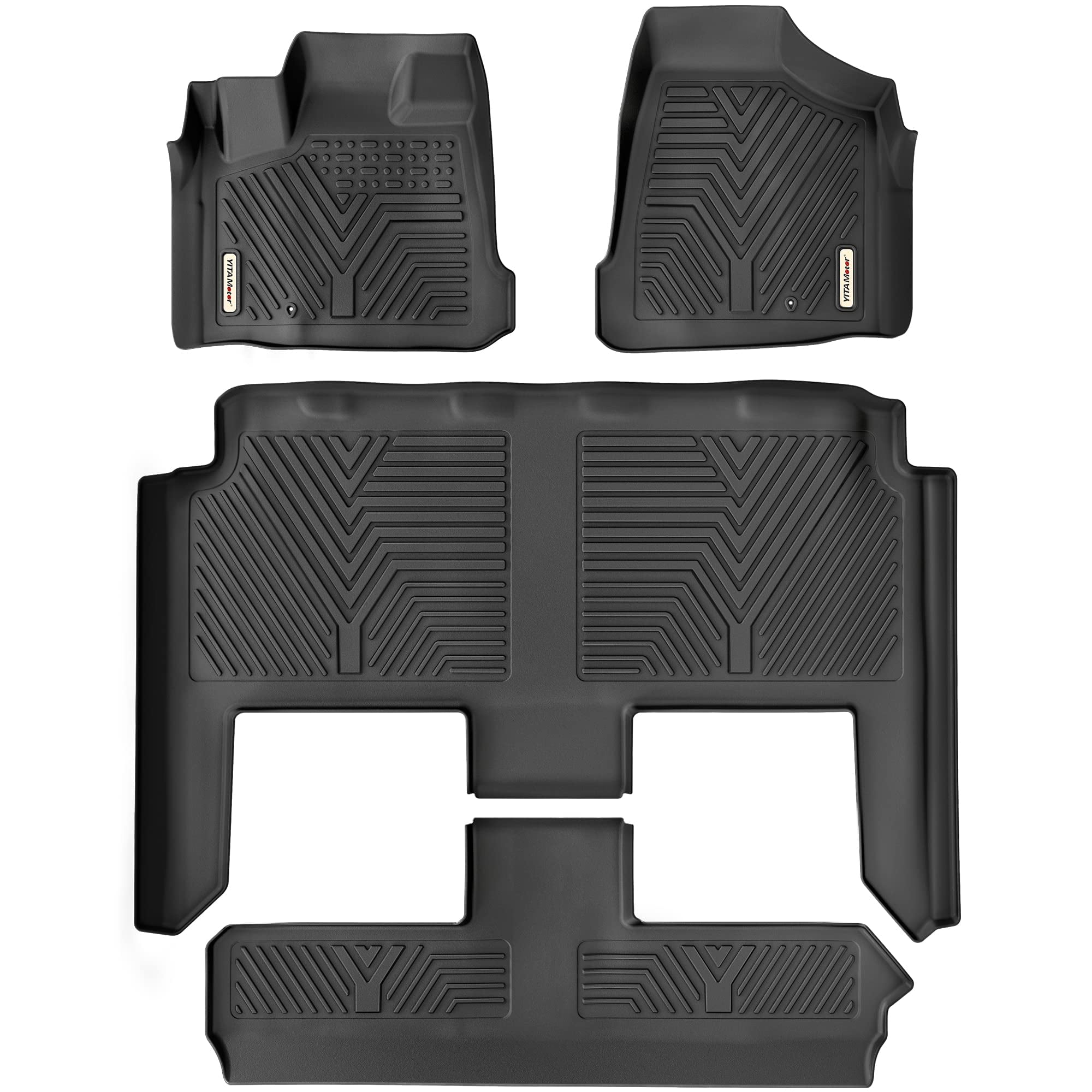 Ledkingdomus Floor Mats 3 Row for 20082020 Grand Caravan / 0816 Town