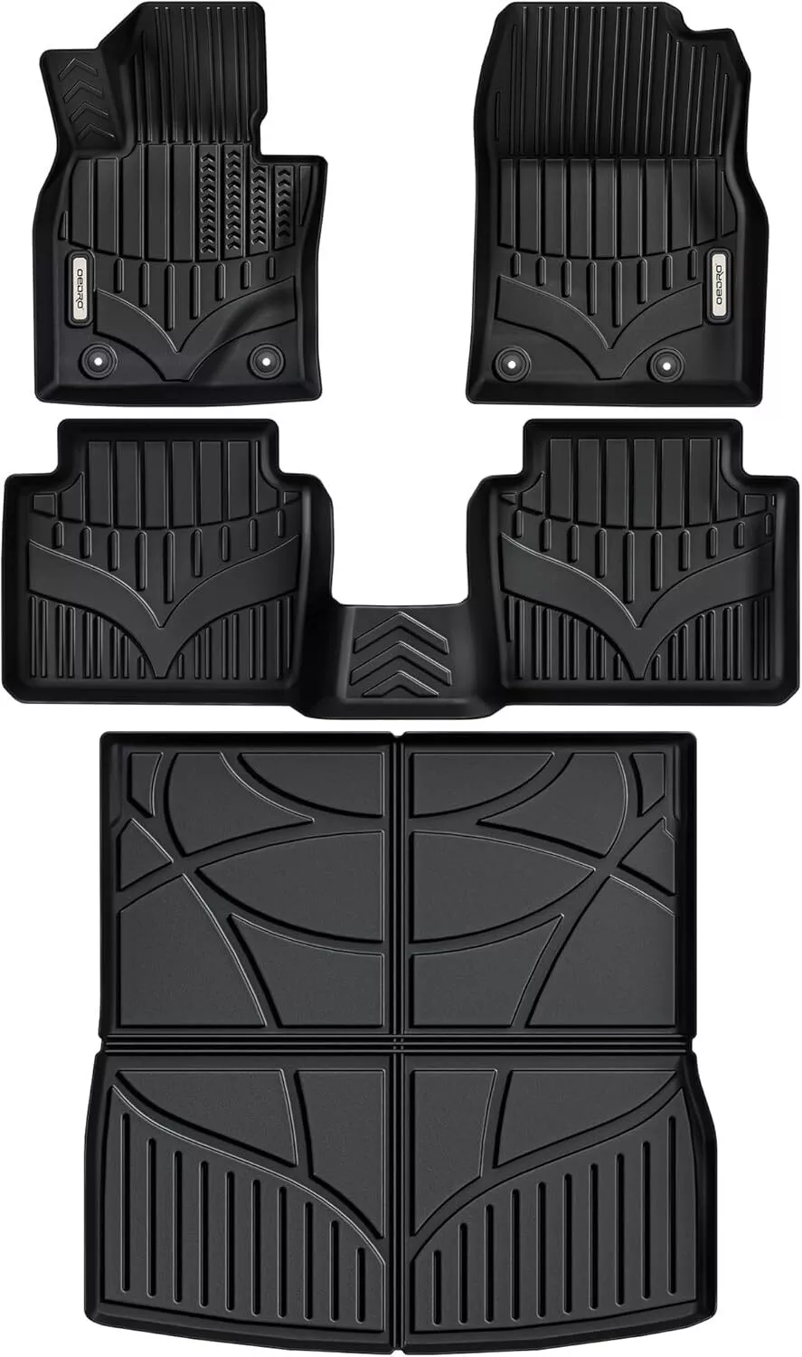 RVNI Floor Mats Cargo Liner for 2025 2024 2023 Mazda CX-501All Weather Guard Waterproof Floor Liners Set 1st & 2nd Row Cargo Mat