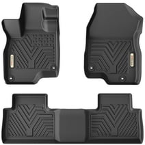 Ledkingdomus Floor Mats Compatible with 2019-2023 Acura RDX, Custom Fit Black TPE Floor Liners 1st & 2nd Row All-Weather Protection