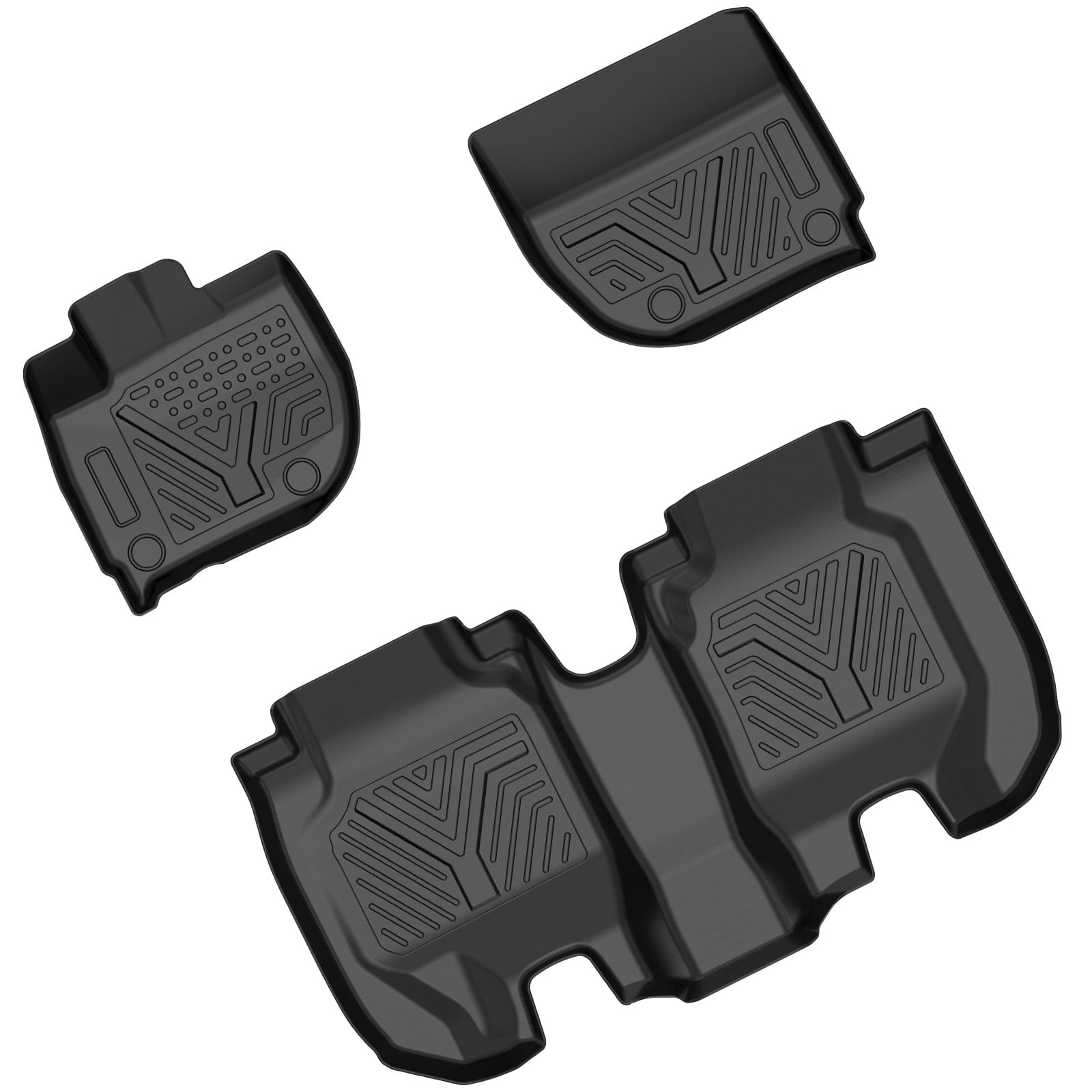 Ledkingdomus Floor Mats Liner for 20162022 Honda HRV All Weather Black Front Rear 3pcs Set