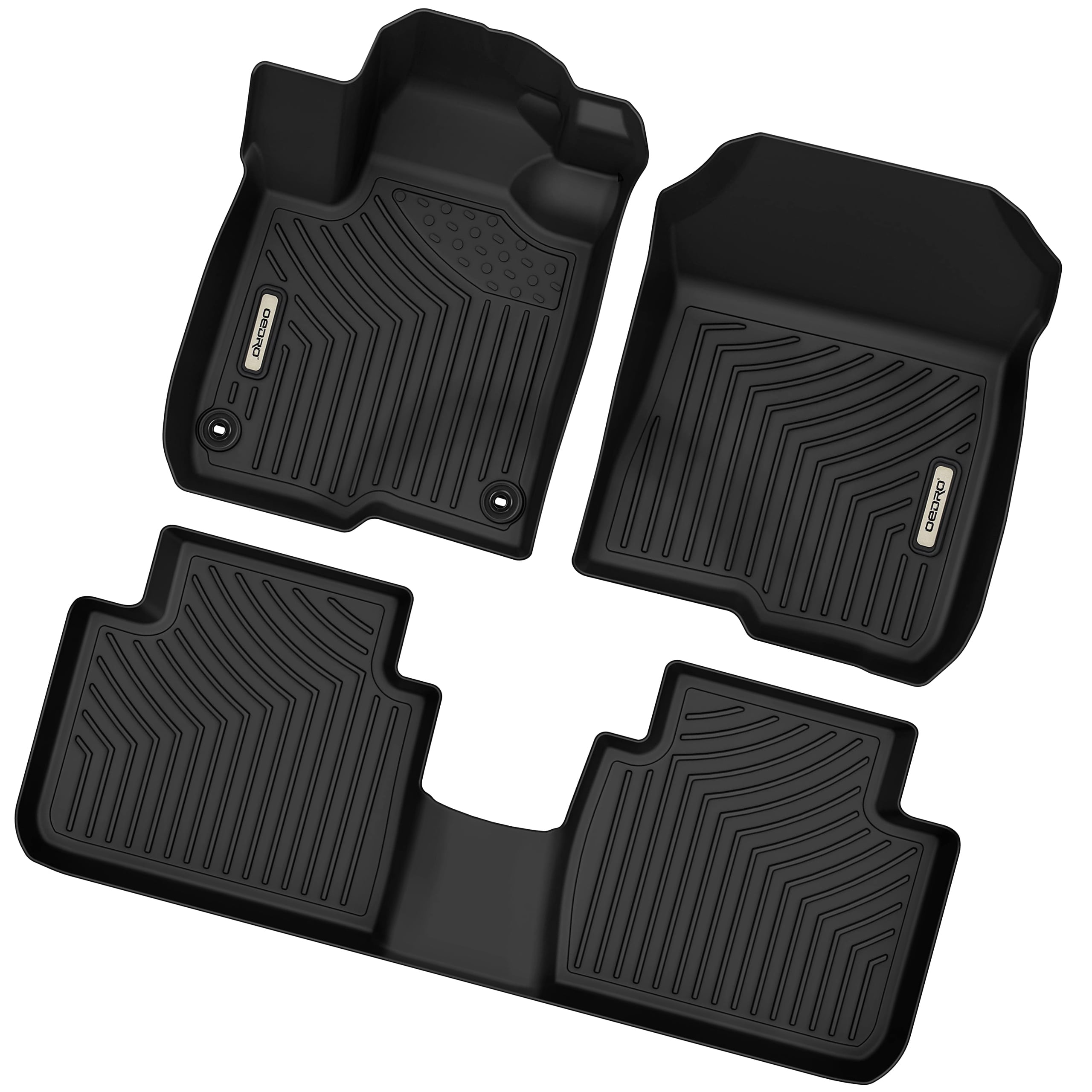 Floor Mats for 2020-2023 Hyundai Tucson All-Weather 2 Row Liner Set TPE  Black 