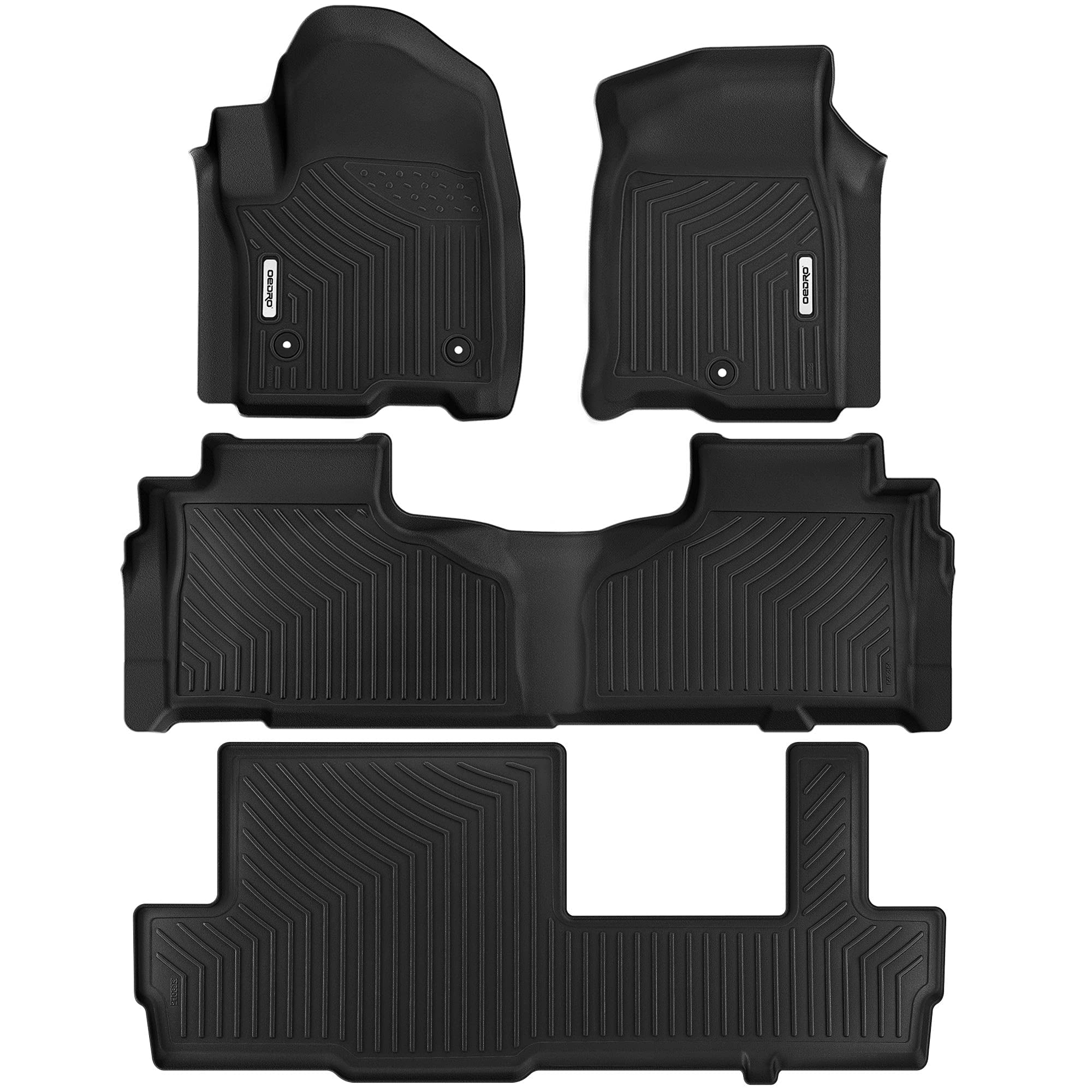 Ledkingdomus Floor Mats Liners TPE Rubber for 2021-2023 Chevrolet Suburban/GMC Yukon XL