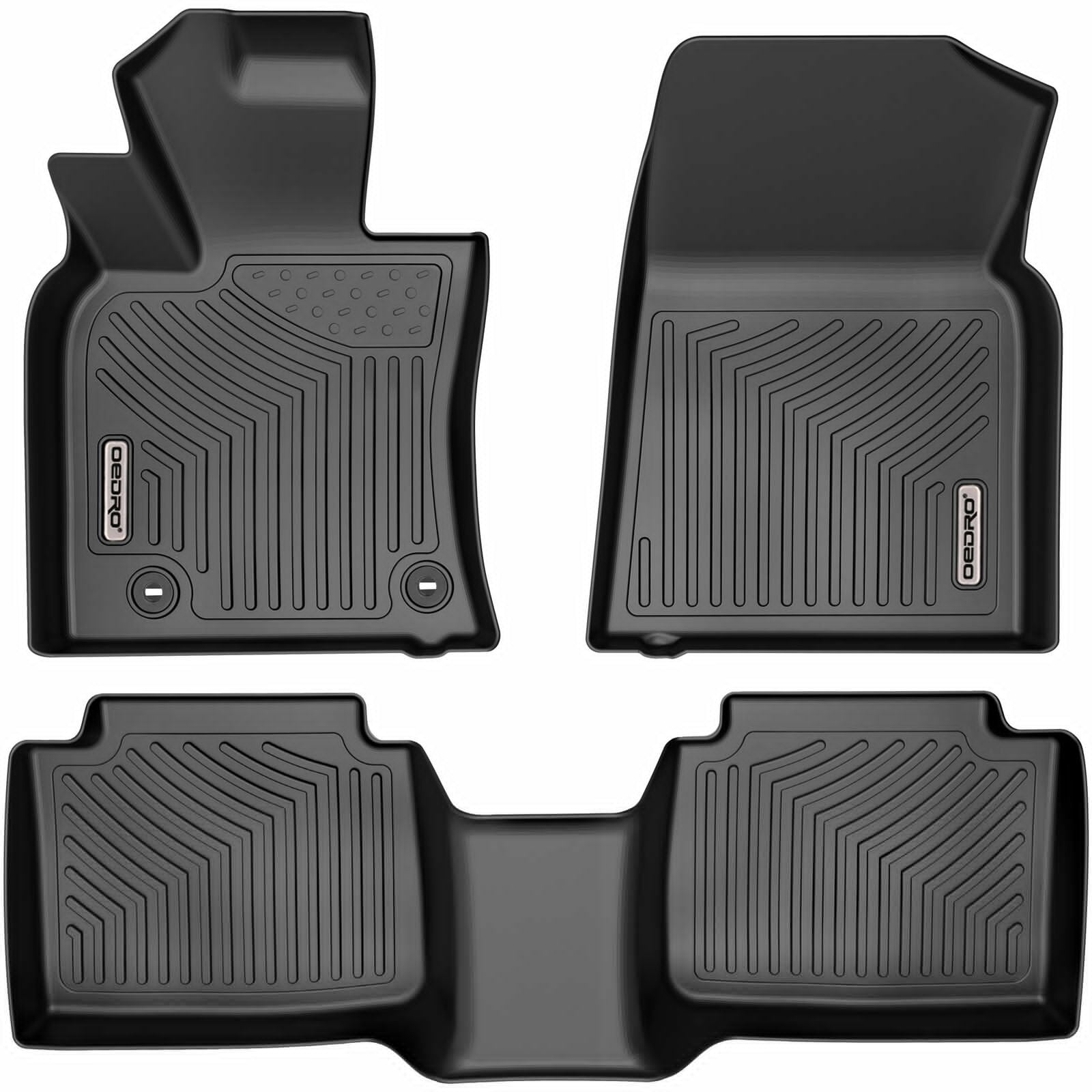 RVNI Floor Mats Liners for 2018-2023 Toyota Camry Standard Models Black TPE Guard 1st and 2nd Row