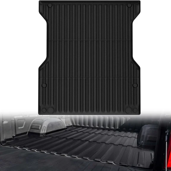 RVNI Floor Mats & Truck Bed Mat for 2024 2025 Toyota Tacoma Double Cab All Weather TPE Tacoma Floor Liners 2 Row Liners and Bed Liner Interior Accessories (Not for Hybrid)