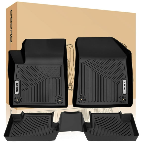 RVNI Floor Mats for 15-23 Jeep Cherokee 2015-2023 Black 3D Molded TPE All-Weather