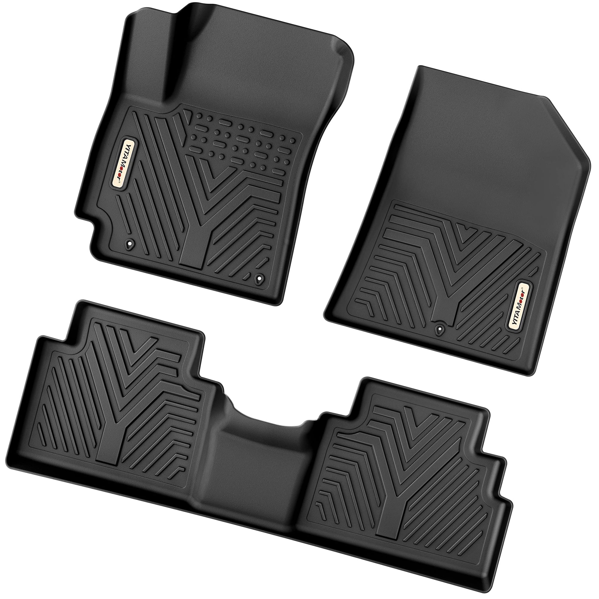 Ledkingdomus Floor Mats for 2023 Kia Soul All Weather Black Rubber