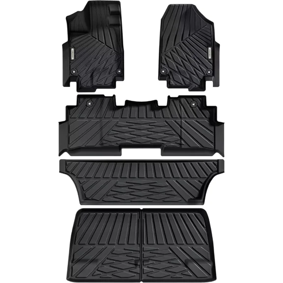RVNI Floor Mats for 2018-2024 2025 Honda Odyssey Accessories 1st 2nd & 3rd Rows and Cargo Liner All Weather Car Mats TPE Floor Liner