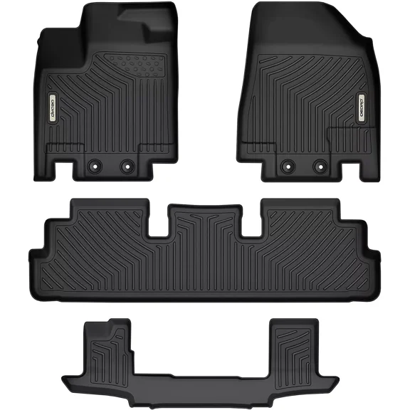RVNI Floor Mats for 2022-2025 Nissan Pathfinder 8 Seats Infiniti QX60 7 Seats with Cargo Mat TPE All Weather 3 Rows Full Set