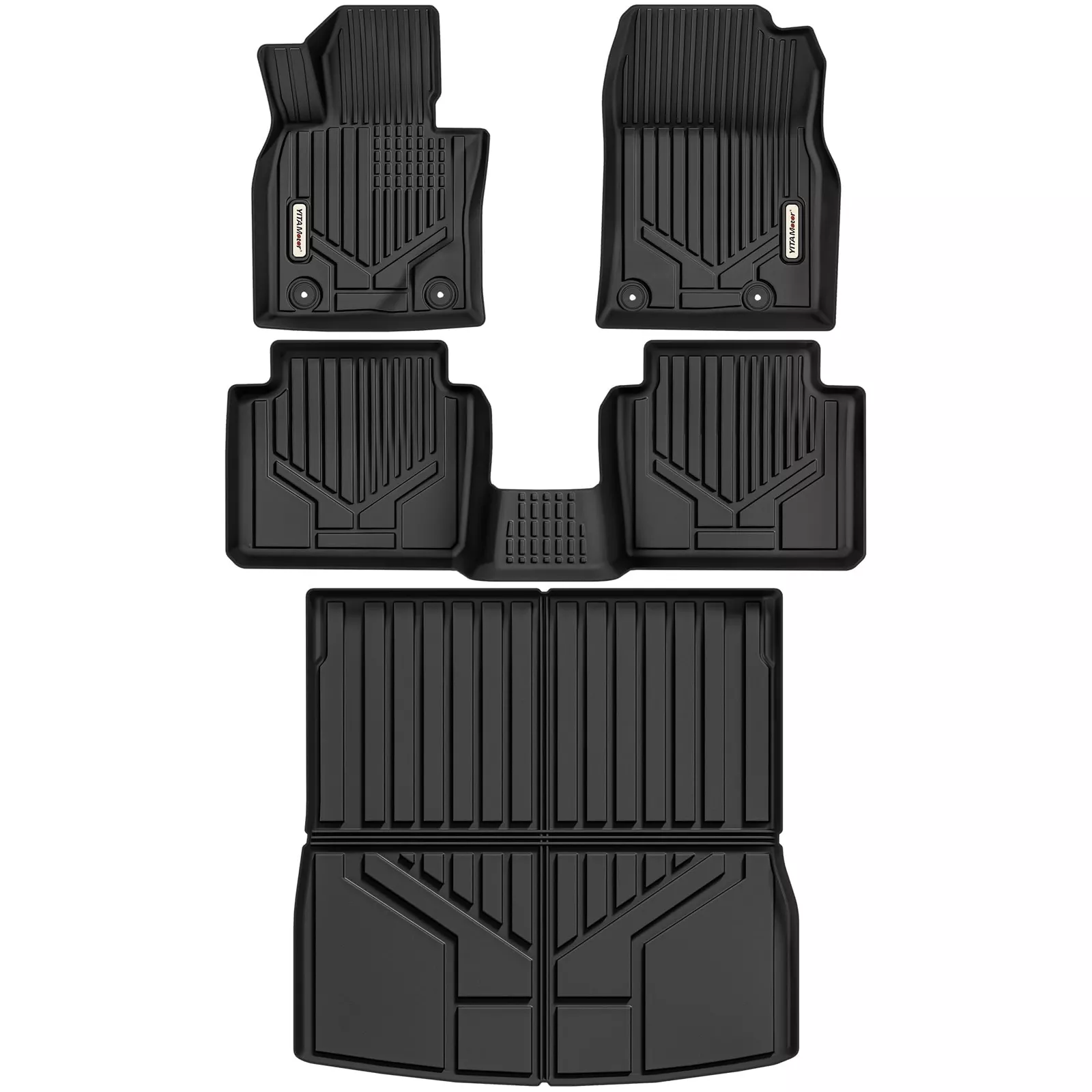 RVNI Floor Mats for Mazda CX-50 2023 2024 2025 All-Weather TPE Mazda CX-50 Car Mats 1st, 2nd Row, and Trunk Mats Black