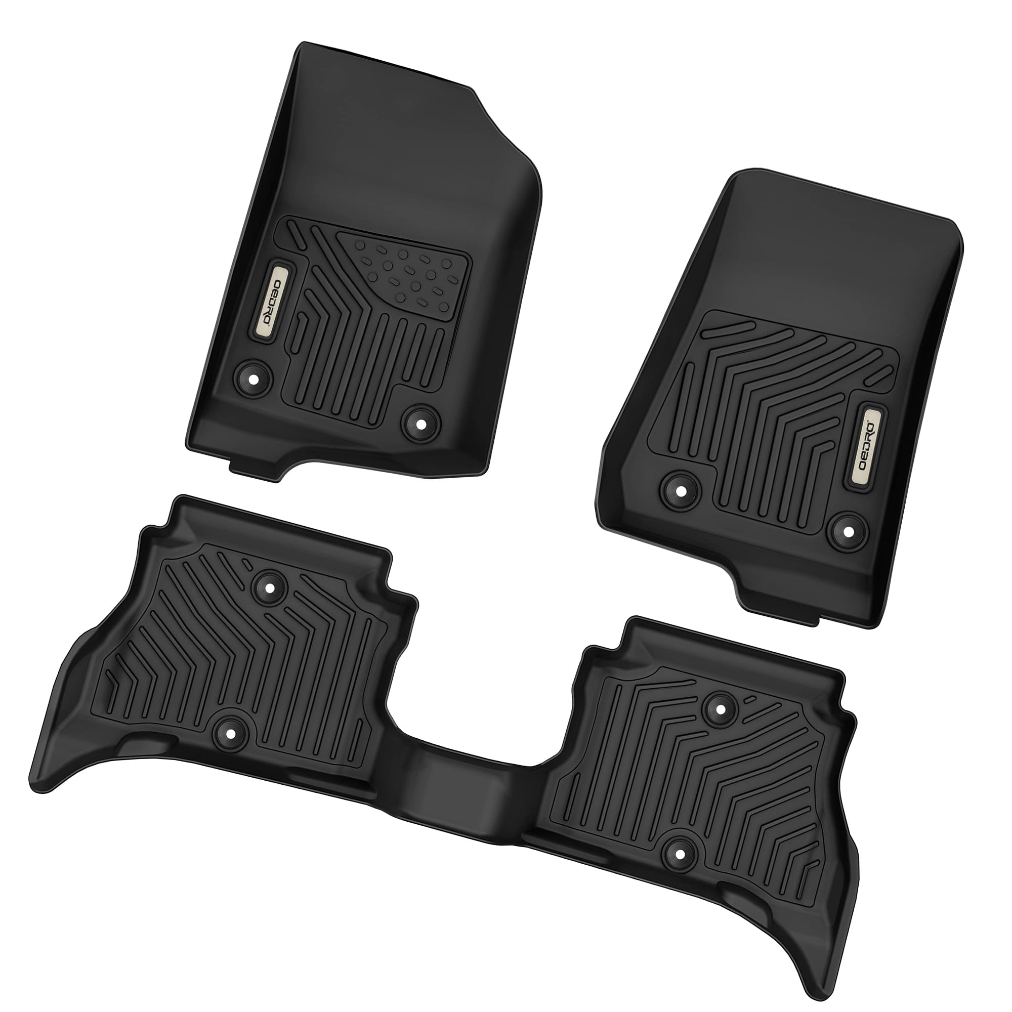 RVNI Floor Mats liners for 2021-2024 Jeep Wlangler 4XE Hybrid 4-Door TPE Liners 1st & 2nd