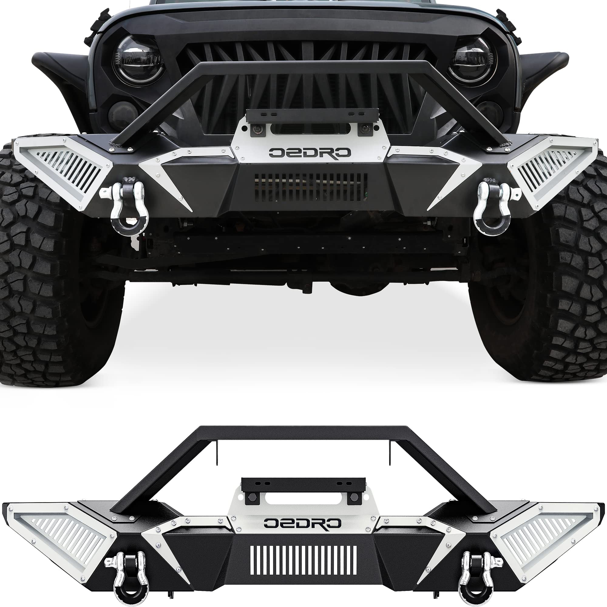 Ledkingdomus Front Bumper Compatible with 20072018 Jeep Wrangler JK