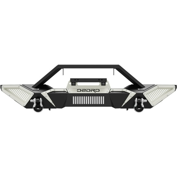 Ledkingdomus Front Bumper for 2007-2018 Jeep Wrangler JK / JKU Off-road with Winch Plate 2/4 Doors