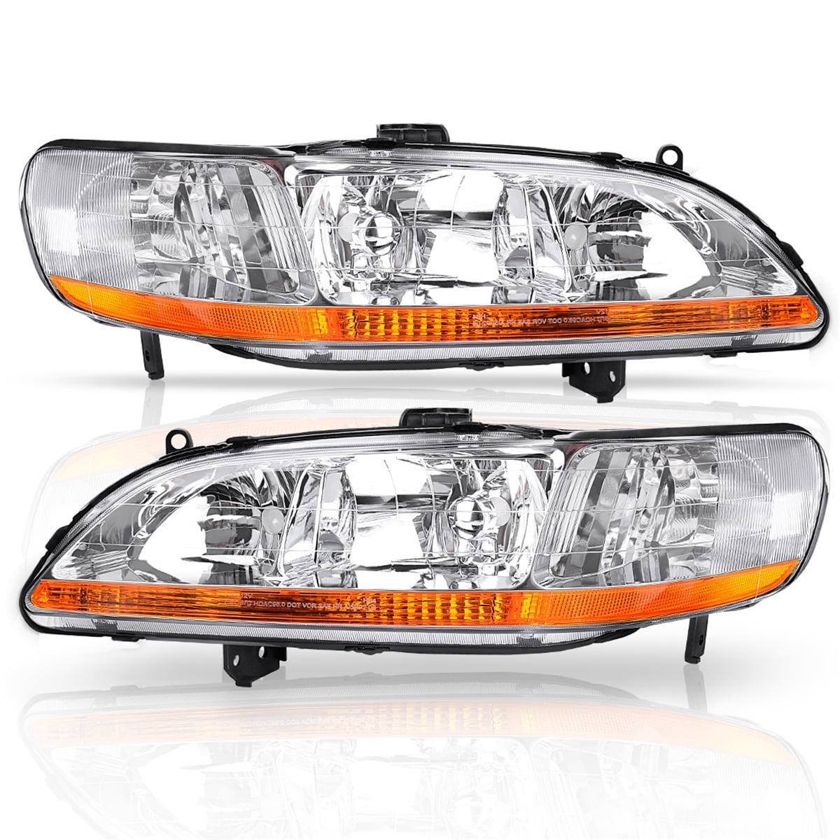 Ledkingdomus Headlights Assembly for Honda Accord 9802 1998 1999 2000