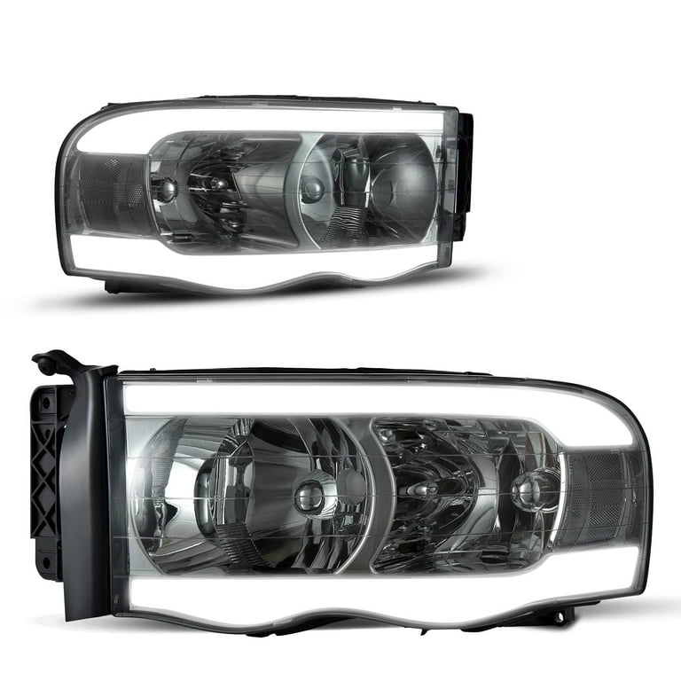 Ledkingdomus Headlights LED Bar DRL For 2002 2005 Dodge Ram 1500