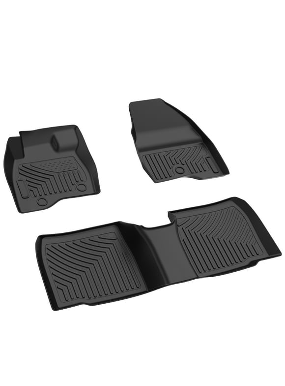 Ledkingdomus TPE Floor Mat Liners All-weather Compatible with 2017-2019 Ford Explore Rubber Front and Rear