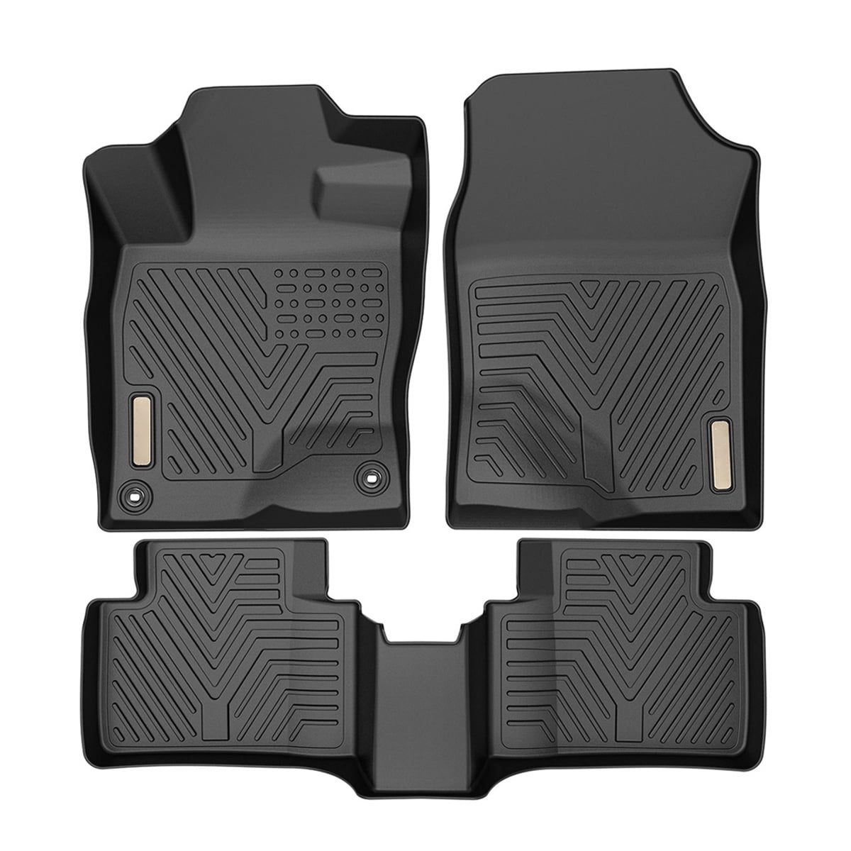 Ledkingdomus TPE Rubber Floor Mats 1st & 2nd Row for 20162021 Honda