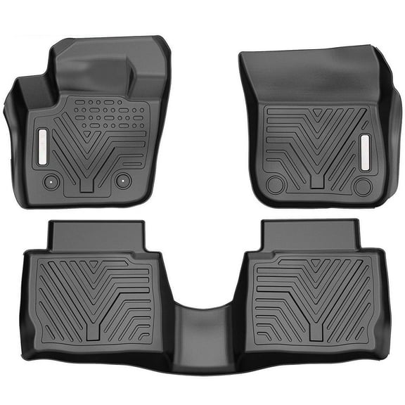 RVNI TPE Rubber Floor Mats For 2013-2016 Ford Fusion Fusion Energi & Titanium Lincoln MKZ All Weather Protection 1st & 2nd Row Black