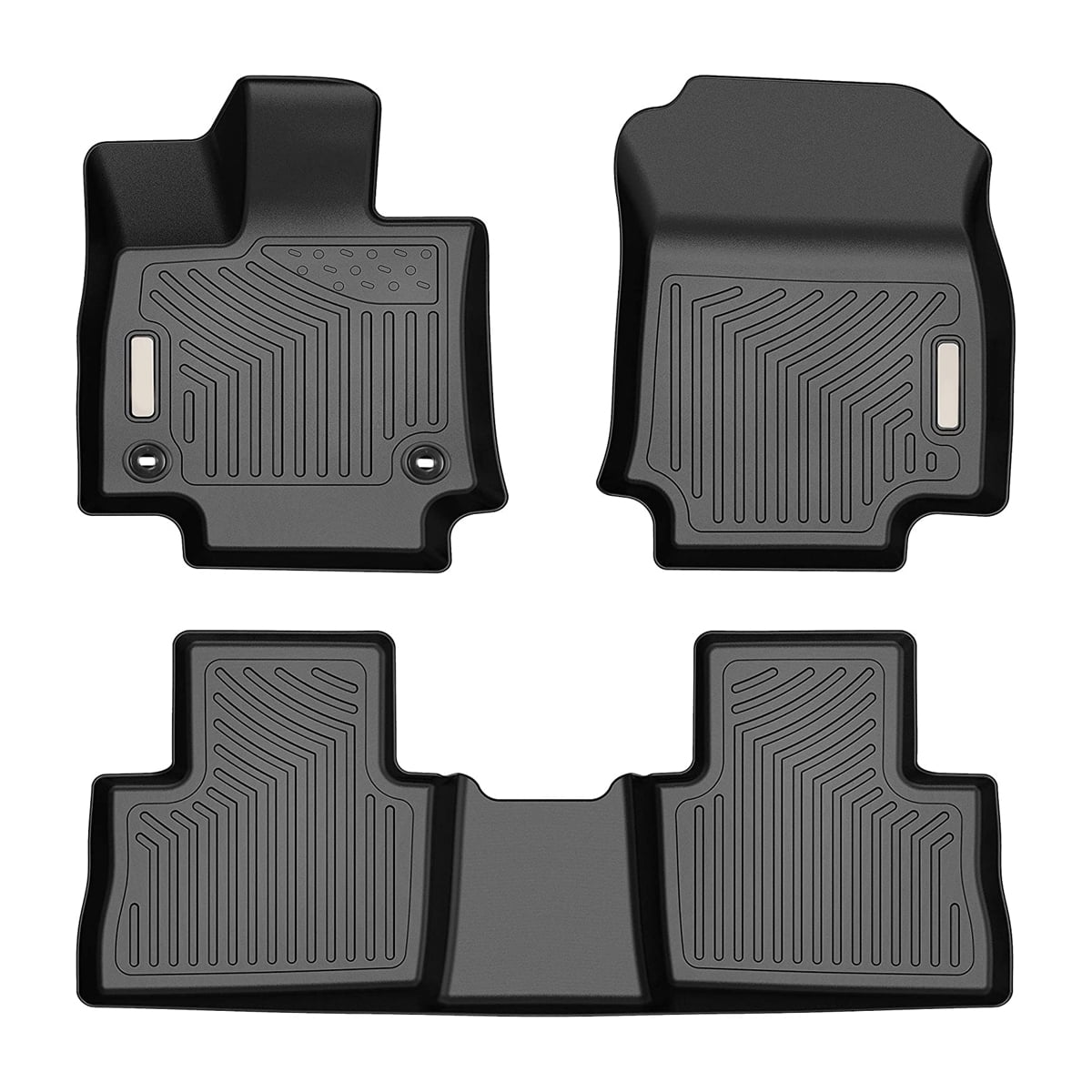 Ledkingdomus TPE Rubber Front & Rear for 19 22 Toyota RAV4 Floor Mats