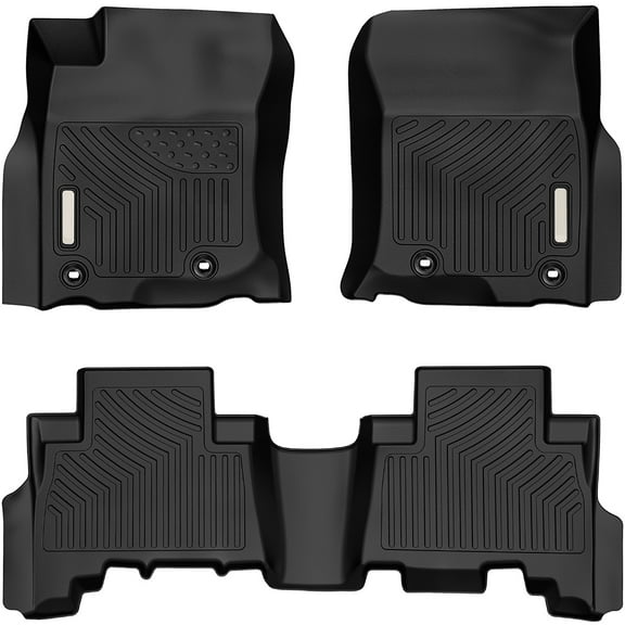 RVNI TPE Rubber Front & Rear for 2013-2022 2023 2024 Toyota 4Runner / 2014-2022 2023 Lexus GX460 Floor Mats Set All-Weather Protection