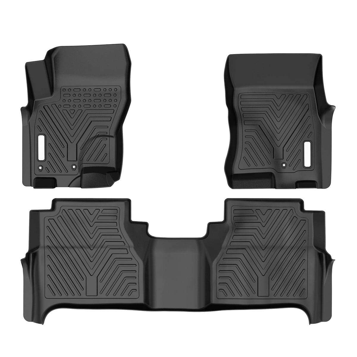 Ledkingdomus TPE Rubber Front and Rear 3Piece for 20082021 Nissan Frontier Crew Cab Black
