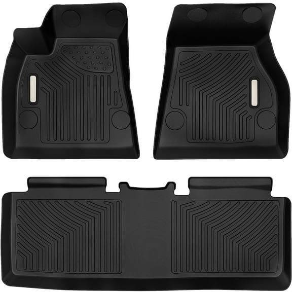 RVNI TPE Rubber Front and Rear 3-Piece for 2014-2020 Tesla Model S Floor Mats Set, All-Weather Protection