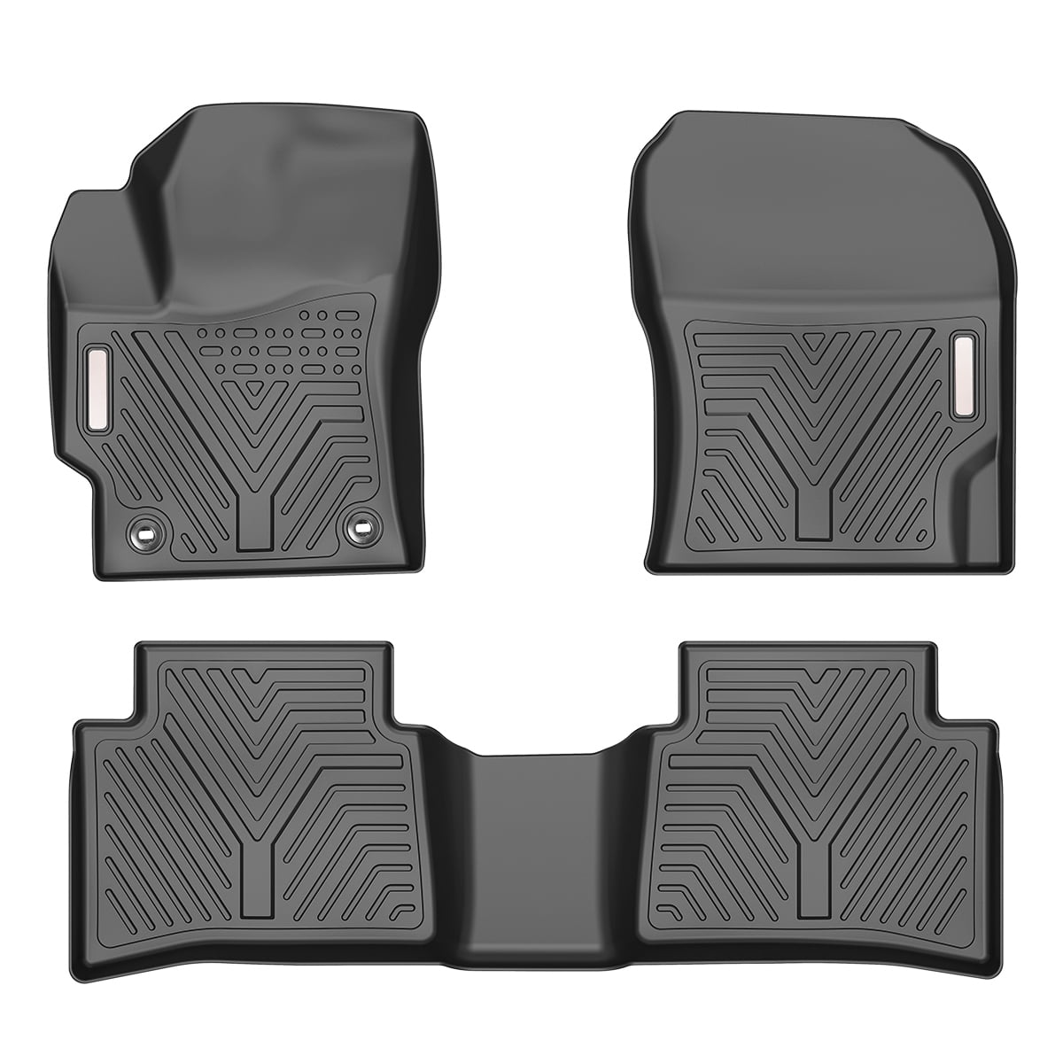 RVNI TPE Rubber Front and Rear for 2020 2021 2022 Toyota Corolla Sedan Floor Mats Set,Black All-Weather Protection