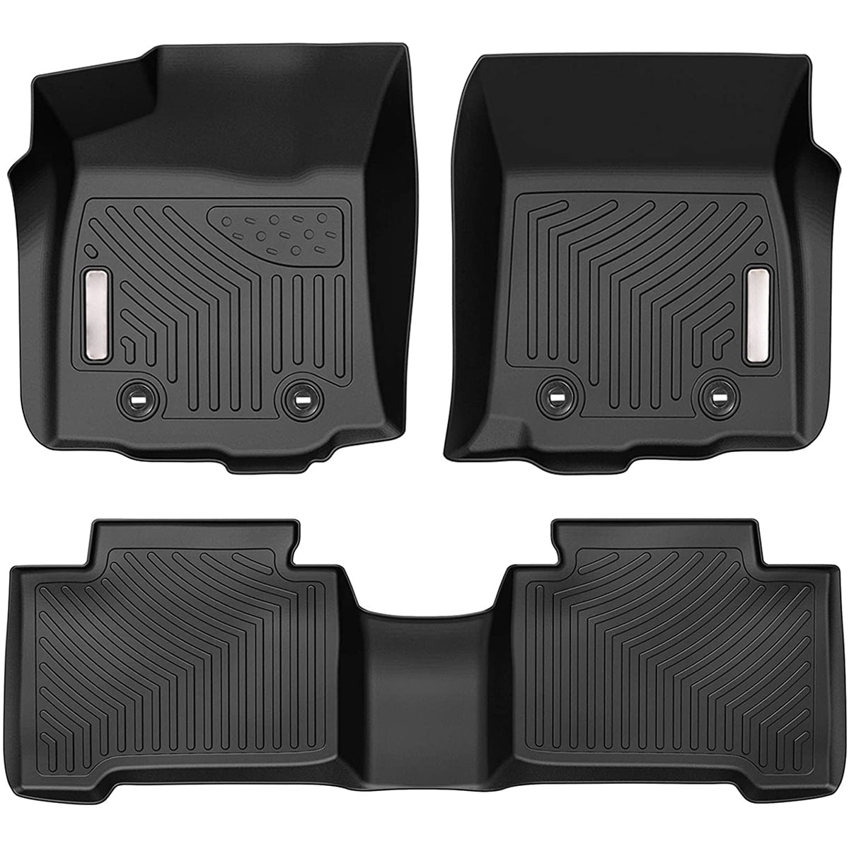 RVNI TPE Rubber for 2018-2023 Toyota Tacoma Double Cab Floor Mats Set, All-Weather Protection