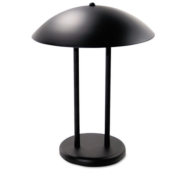 Ledu Two-Pole Dome Incandescent Desk/Table Lamp, 16-1/4" High, Matte Black