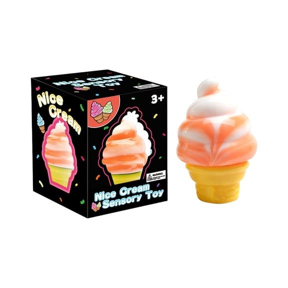 Ledyu Ice Stress Relieving Toy Ice Squeezing Toy Soft Ice Slow Ascending Sensory Soothing Toy Spring Filler Summer Sensory Stress Relieving Toy, Black