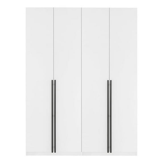 Lee 2-Piece Module Wardrobe 1.0 & 2.0 Closet from Engineered Wood - White
