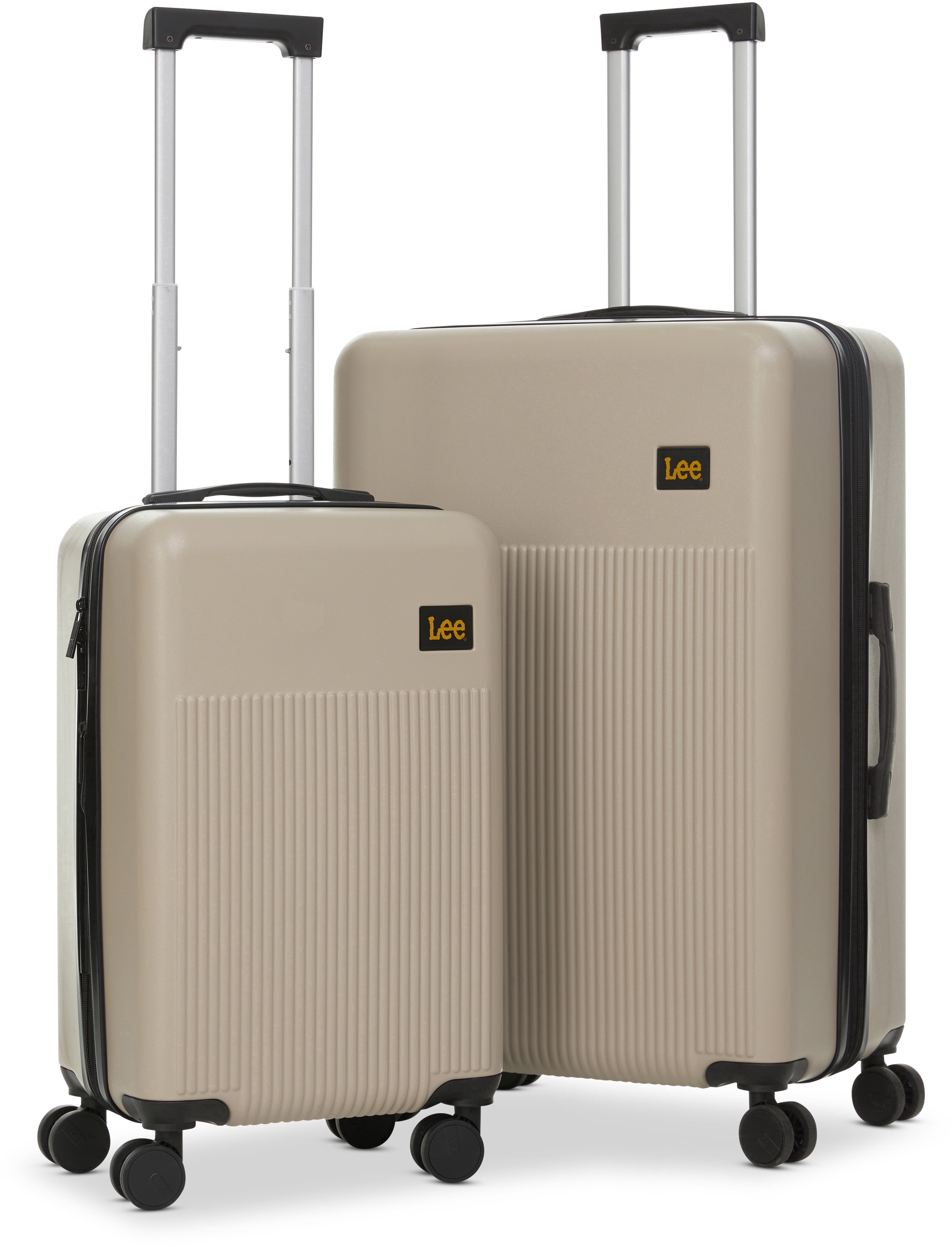 Lee 21/28 in Unisex 2-Piece Luggage Set, Beige
