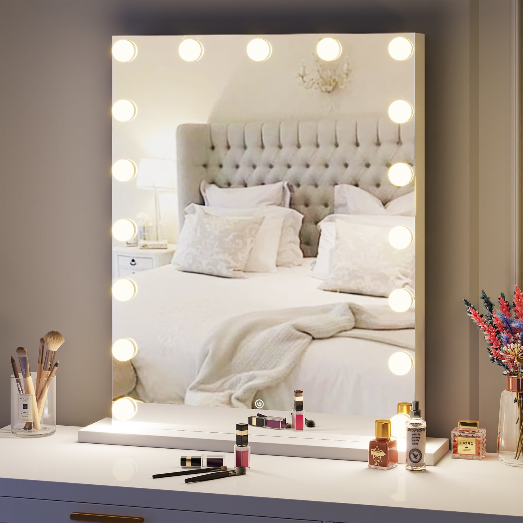 Lee 24" x 32" Large Vanity Mirror Makeup Mirrors with Bulbs Hollywood ...