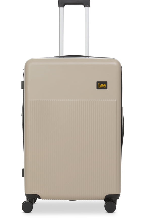 28 in Unisex Checked Bag Luggage, Beige
