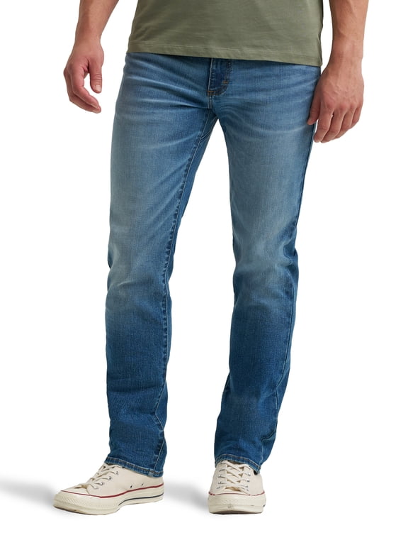 ® Men's Regular Fit Straight Leg Denim Jeans with Stretch