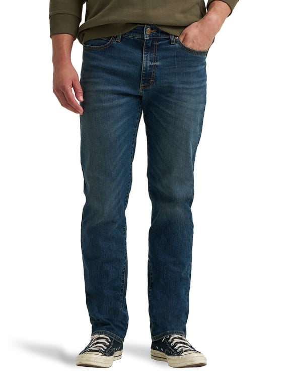® Men's Regular Fit Straight Leg Denim Jeans with Stretch