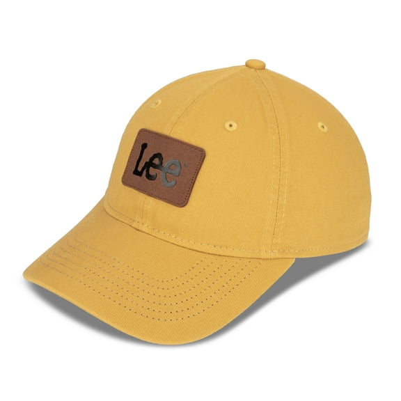 Lee Baseball Cap for Men Women, Adjustable Cotton Twill Hat with Logo Patch, Unisex Adult Fitted Cap