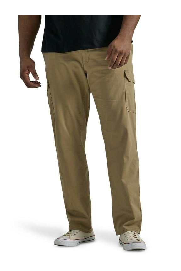 ® Big Men's Extreme Motion Straight Fit Twill Cargo Pant with Flex Waistband
